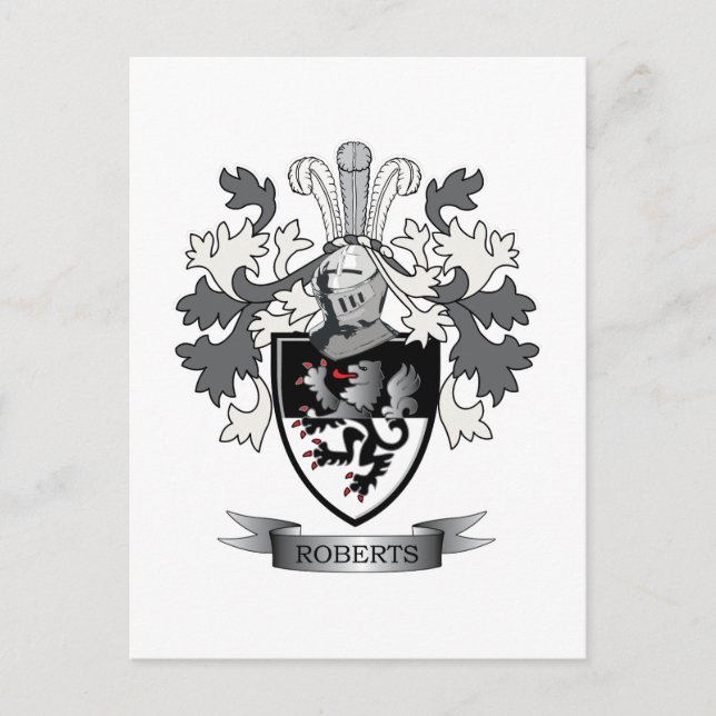 Roberts Familienwappen Coat of Arms Postkarte (Vorderseite)