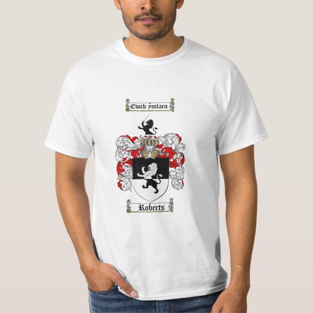 Roberts-Familienwappen - Roberts-Wappen T-Shirt (Vorderseite)