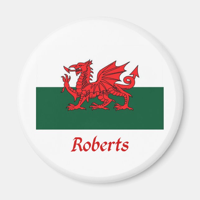 Roberts Welsh Flag Magnet (Vorne)