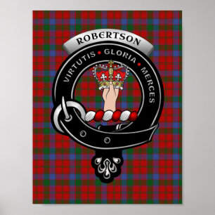 Robertson Clan Abzeichen 8.5x11 Poster
