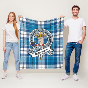 Robertson Clan Abzeichen Tartan Kariert Fleecedecke