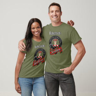 Robertson Clan-Abzeichen & Tartan T-Shirt
