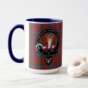 Robertson Clan Abzeichen & Tartan Tasse