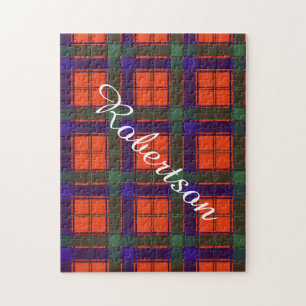 Robertson-Clan karierter schottischer Tartan Puzzle