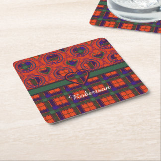 Robertson-Clan karierter schottischer Tartan Rechteckiger Pappuntersetzer