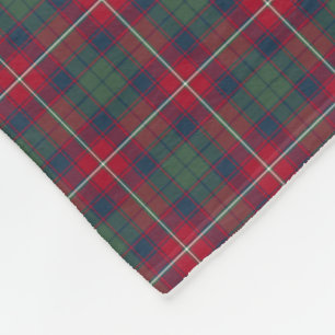 Robertson-Clanroter, blauer und grüner Tartan Fleecedecke