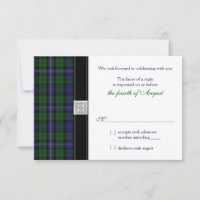 Robertson Hunting Tartan Celtic Wedding RSVP