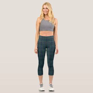 Robertson Hunting Tartan Karomuster Capri Leggings