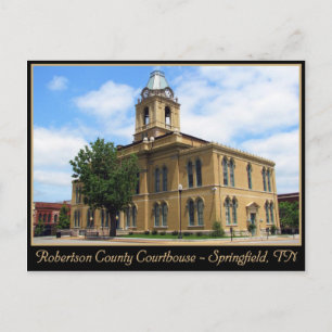 Robertson Landkreis Courthouse - Springfield, TN Postkarte