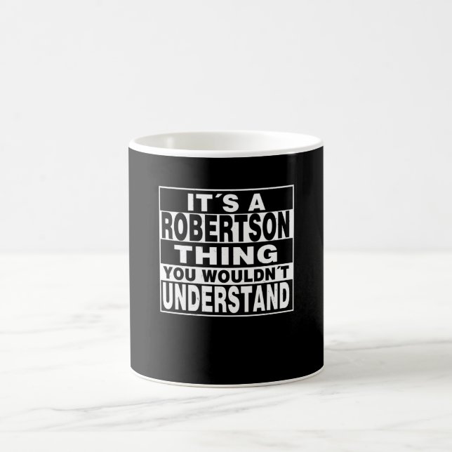 ROBERTSON Nachname Personalisiertes Geschenk Kaffeetasse (Mittel)
