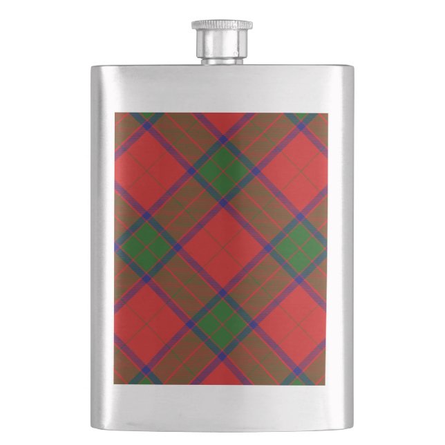 Robertson tartan rot kariert flachmann (Vorderseite)