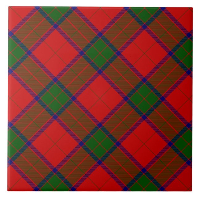 Robertson tartan rot kariert fliese (Vorderseite)