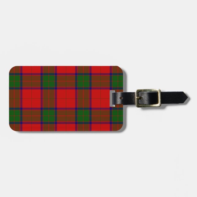 Robertson tartan rot kariert gepäckanhänger (Vorderseite horizontal)