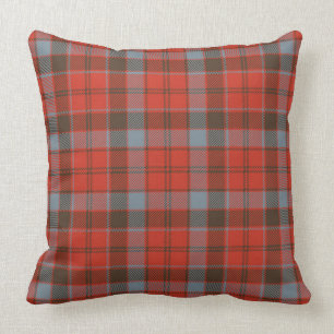 Robertson Weathered Tartan Kariert Red Pattern Kissen