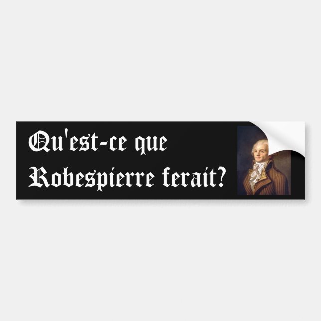 Robespierre (französischer Titel) Autoaufkleber (Vorne)
