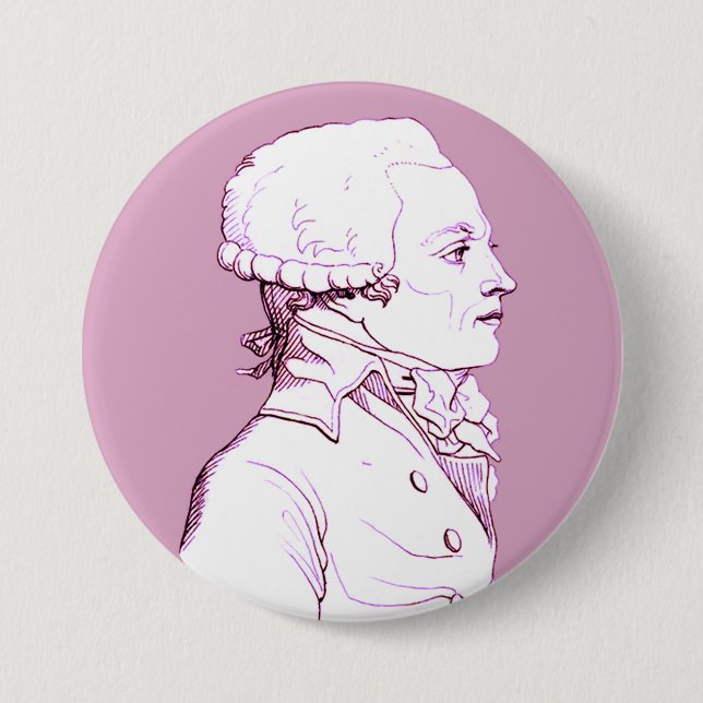 Robespierre-Profil in der Rose Button (Vorderseite)