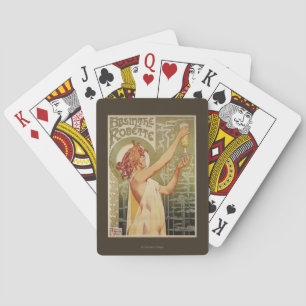 Robette Absinthe-Werbeplakat Spielkarten