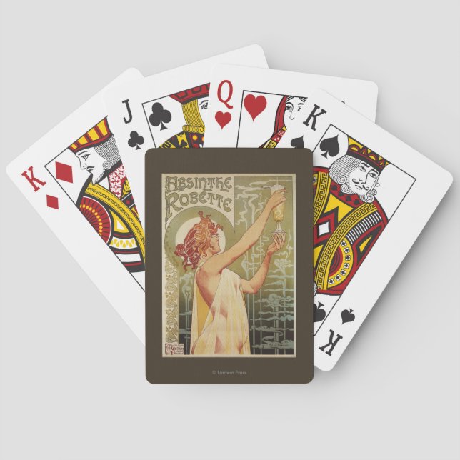 Robette Wermut-Anzeige-Plakat Spielkarten (Rückseite)