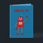 Robi die Retro Roboter-Kindergeburtstag-Karte Karte<br><div class="desc">Robi der Retro Roboter - er ist freundlich und für Geburtstagskarte eines Jungen perfekt! Ich mag die blauen Hintergründe, aber experimentiere mit anderen Farben zum Anzug Ihr Geschmack! Der Junge wird nicht Mike oder gealterte 10? angerufen! Ändern Sie den Text und den Schriftart zum Sitz! Ich schuf einen Schatteneffekt mit...</div>