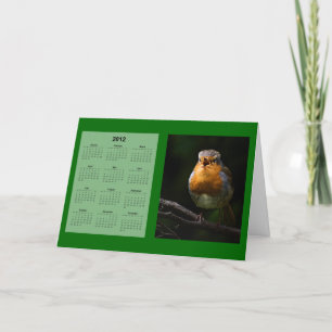 Robin 2012 Kalender Feiertagskarte