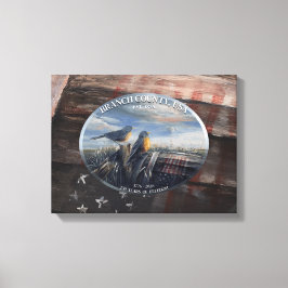 Robin 250yrs Branch Co MICH Leinwanddruck