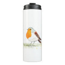 Robin Aquarell Weihnachtsvogelwälder