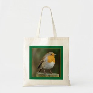 Robin auf einer Posten-Tasche Tragetasche