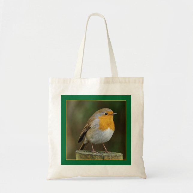 Robin auf einer Posten-Tasche Tragetasche (Vorne)