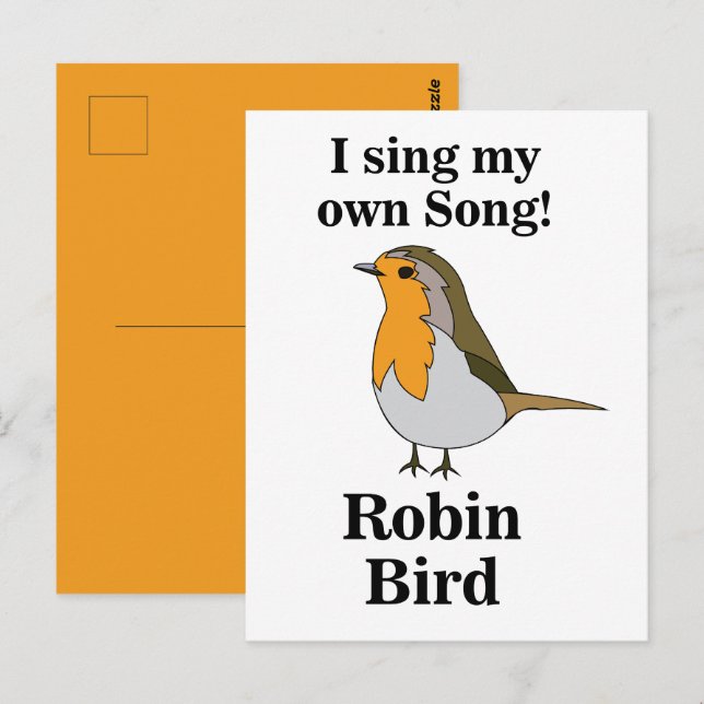 Robin Bird Funny Quote Postkarte (Vorne/Hinten)