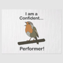 Robin Bird I am a Confident Performer Funny 