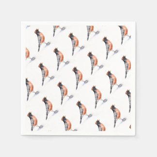 Robin Bird in Hat Serviette