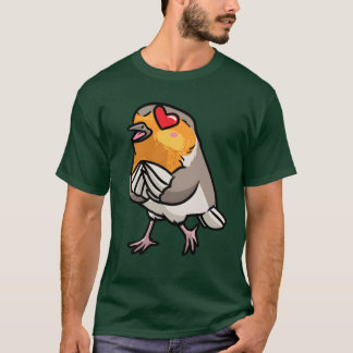 Robin Bird in Liebe Kawaii Emoticon T-Shirt