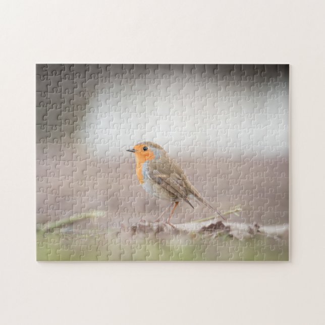 Robin Bird Nature Foto Puzzle (Horizontal)