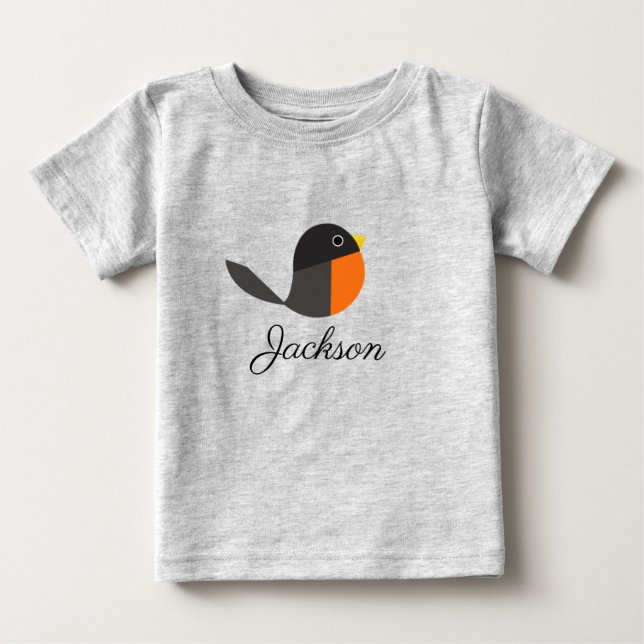 Robin Birds Baby T-shirt (Vorderseite)