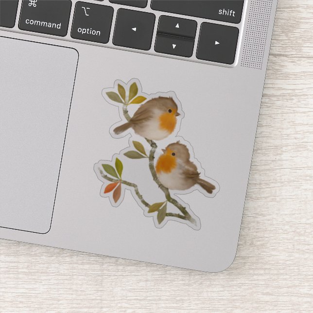 Robin Birds Custom-Cut Vinyl Stickers Aufkleber (Detail)
