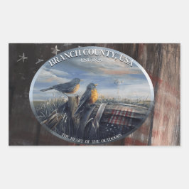 Robin Branch Co MICH Rechteckiger Aufkleber