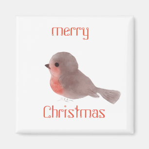 Robin Christmas Magnet