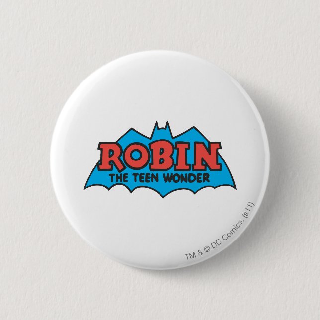 Robin Der Teenager-Wunder Logo Button (Vorderseite)