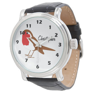 Robin Design Personalisiert Armbanduhr