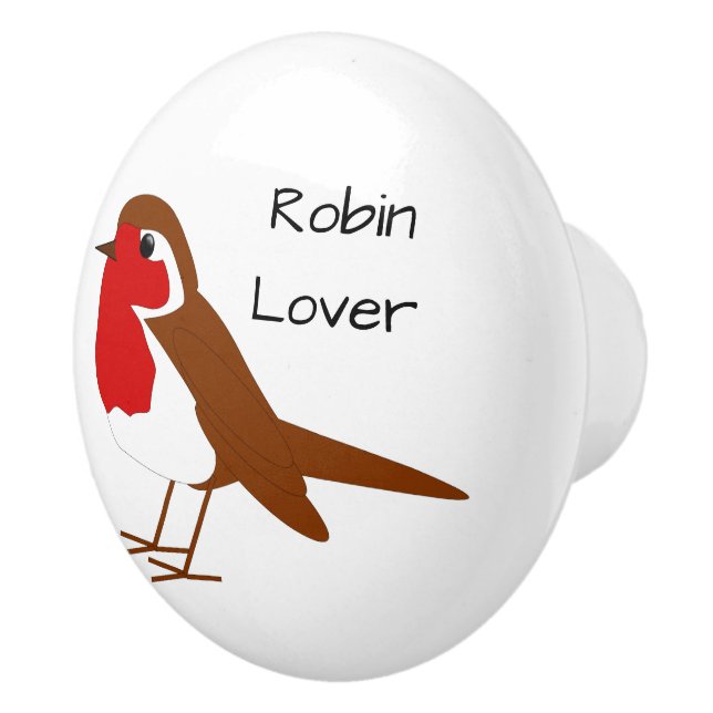 Robin Design Personalisiert Keramikknauf (Rechts)