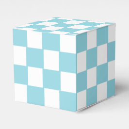 Robin Egg Blau mit weißem Quadrat Muster Classic Geschenkschachtel