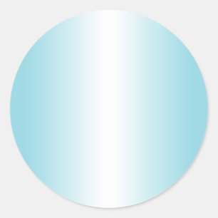 Robin Egg Blau und Weiß Gradient Blank Runder Aufkleber