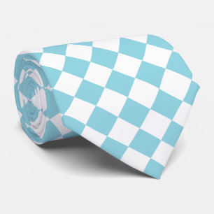 Robin Egg Blau und Weiß Zickzack Muster Klassisch Krawatte