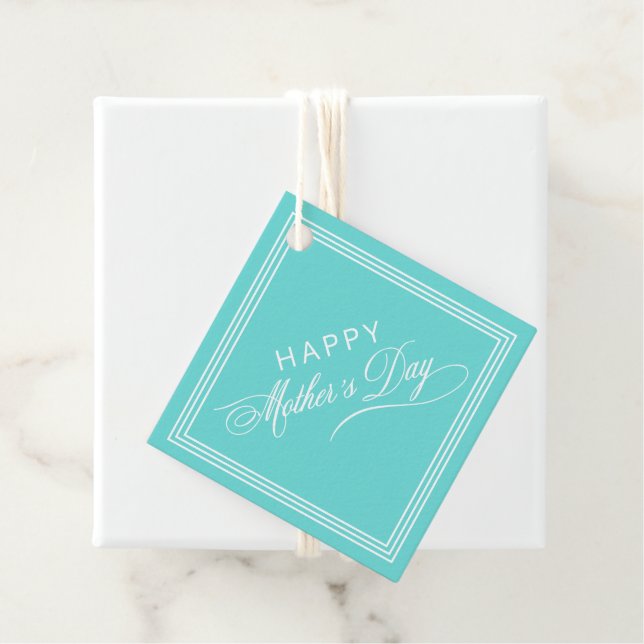 Robin Egg Blue Calligraphy Mother Day Geschenkanhänger (Beispiel)