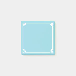 Robin Egg Blue Griechisch-Ziergrenze Post-it Klebezettel