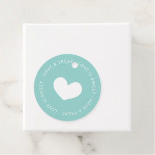 Robin Egg Blue Liebe ist süße Hochzeit Geschenkanhänger