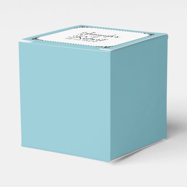 Robin Egg Blue Posh Gastgeschenk Hochzeit Box Geschenkschachtel (Vorderseite)
