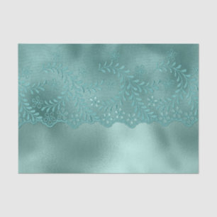 Robin Egg Green Lace Brautparty Seidenpapier