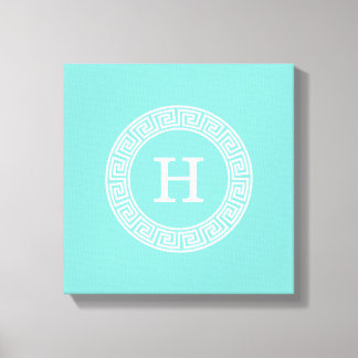 Robin Egg Welch griechischer Key Rnd XL Frame Init Leinwanddruck