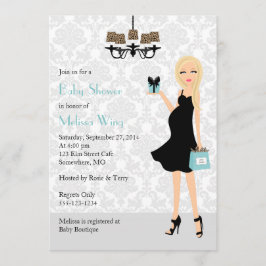 Robin-Ei-blauer Leopard-schwangere Einladung